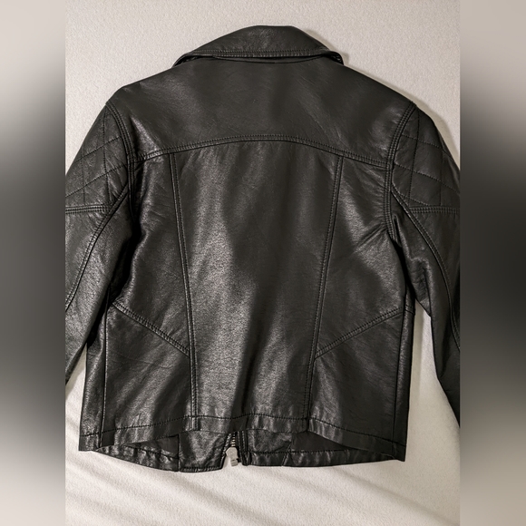Abercrombie & Fitch Vegan Leather Moto Jacket Black - Picture 4 of 8